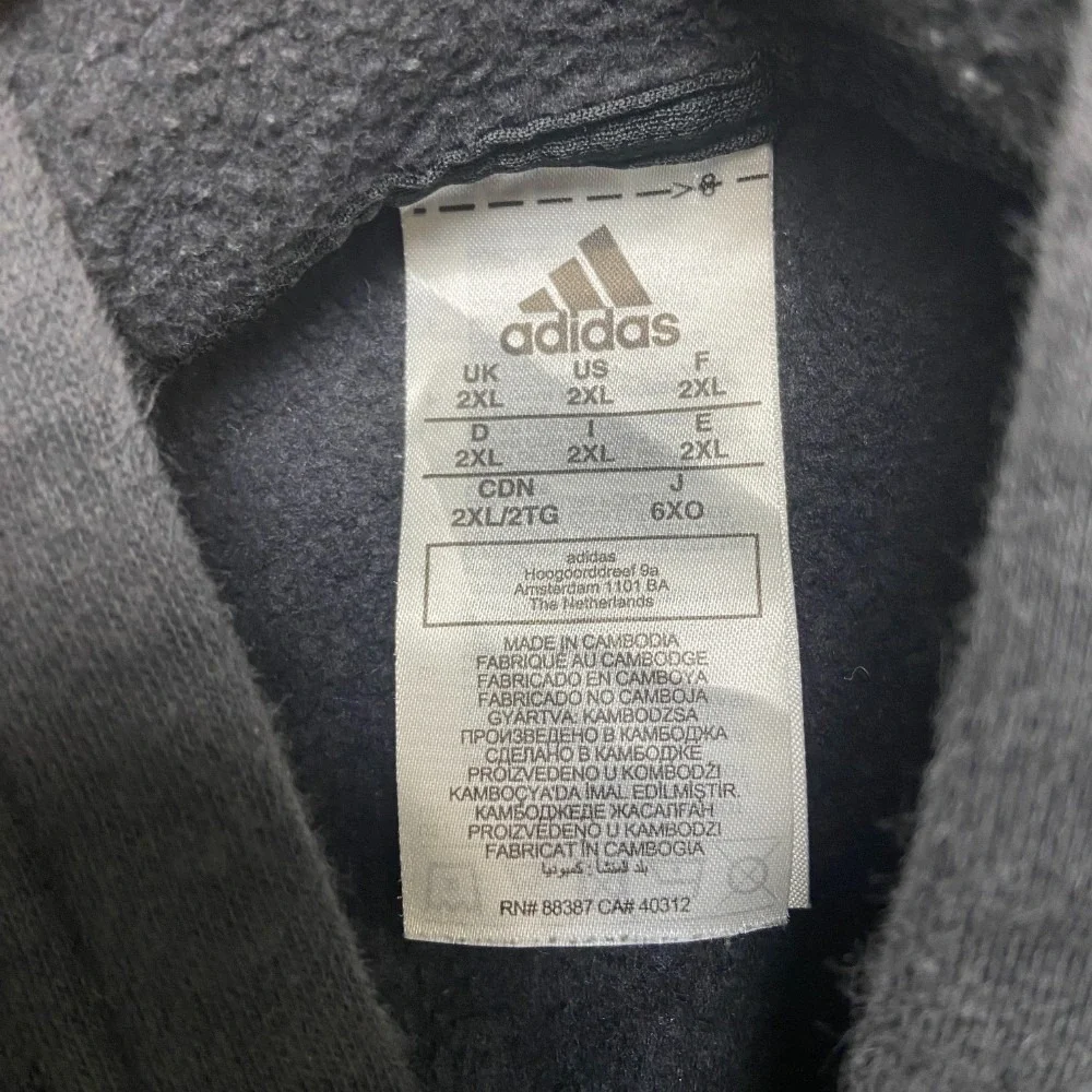 Adidas Best Buy Hoodie Mens 2XL Black Fleece Lined Drawstring Kangaroo Pockets